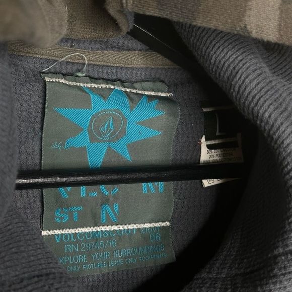 Y2K Volcom Camo Full Zip Hoodie Large - Picture 6 of 6